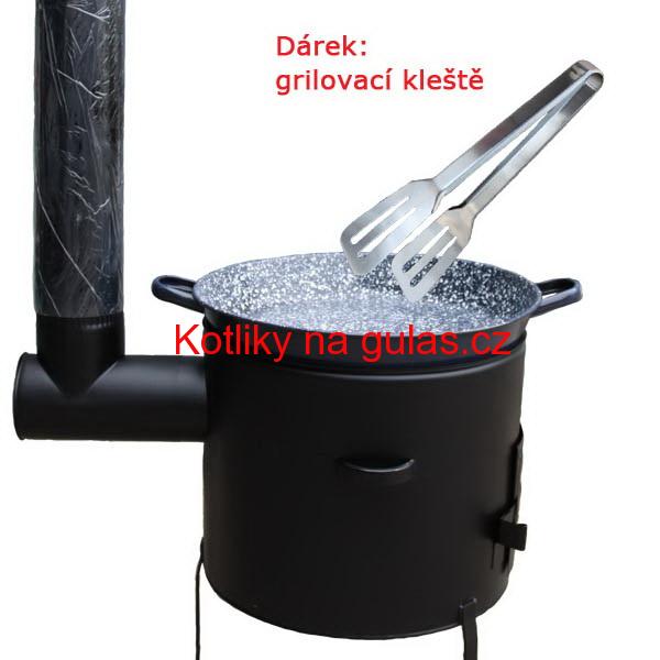 Grilovací pánev s oušky + kotlina 39 cm