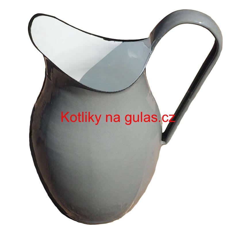 Smaltovaná konvice na vodu 2 L ŠEDÁ