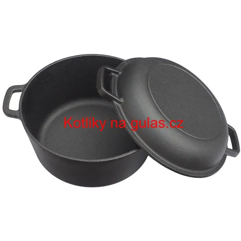 Litinový kastrol s pánví 2 v 1 26 cm