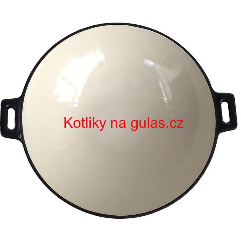 Litinový wok – smaltovaný povrch 37 cm