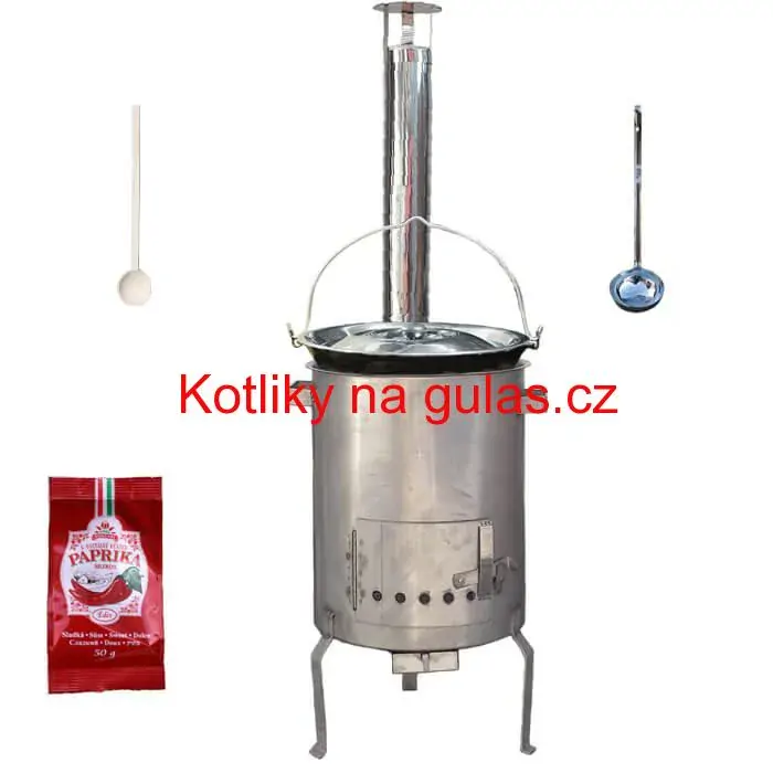 Smaltovaný kotlík 30 L (1,2 mm) + nerezová kotlina (1,5 mm) 45 cm STRONG EXCLUSIVE