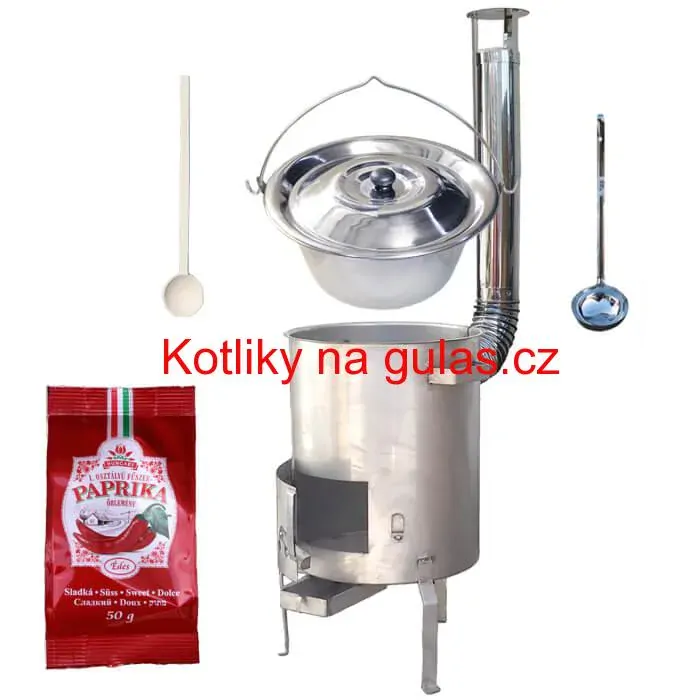 Nerezový kotlík 30 L (1,2 mm) INOX + nerezová kotlina (1,5 mm) 45 cm STRONG EXCLUSIVE