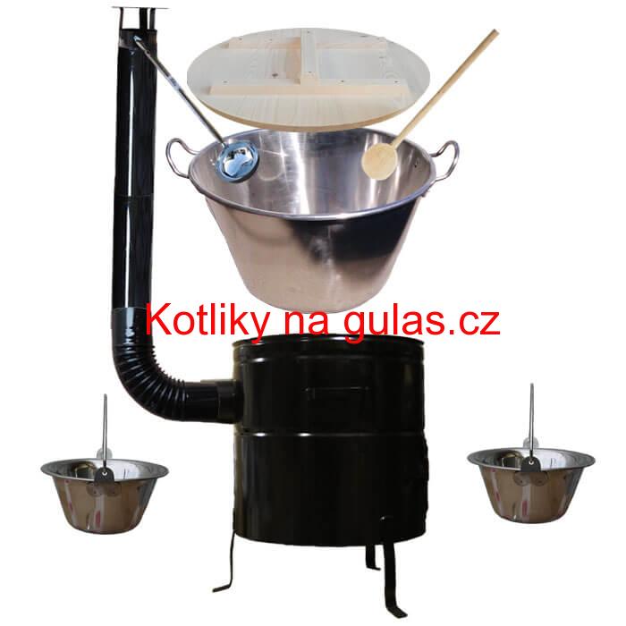 Zabijačková nerezová souprava 100L MAX + 2 servírovací kotlíky