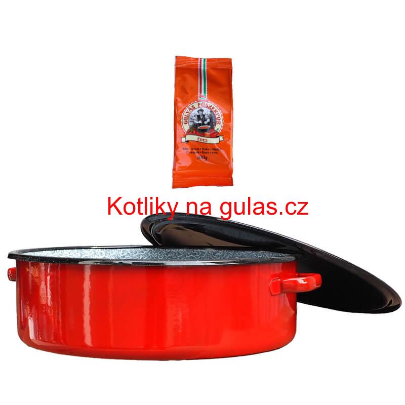 Smaltovaný kastrol s poklicí 20 L CLASSIC + paprikový pepř na guláš