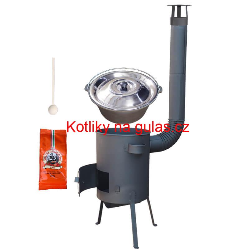 Litinový kotlík 16 L + žáruvzdorná kotlina 36 PLUS 600 4 MM