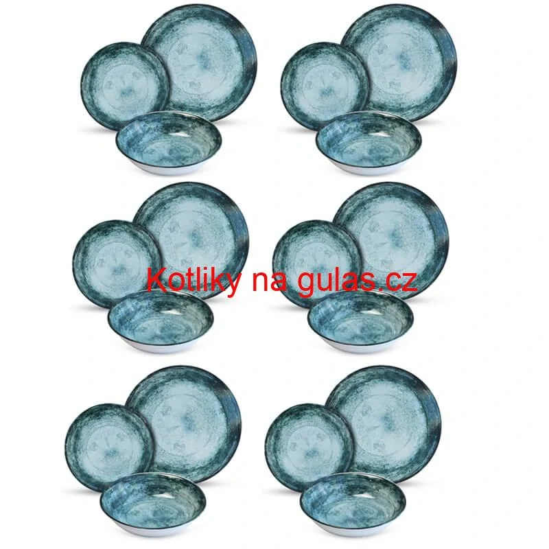 Souprava keramických talířů 18 ks BLUE