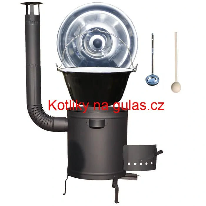 Smaltovaný kotlík 16 L (1,2 mm) + hrubostěnná (1,5 mm) a žáruvzdorná kotlina 39 PLUS 600