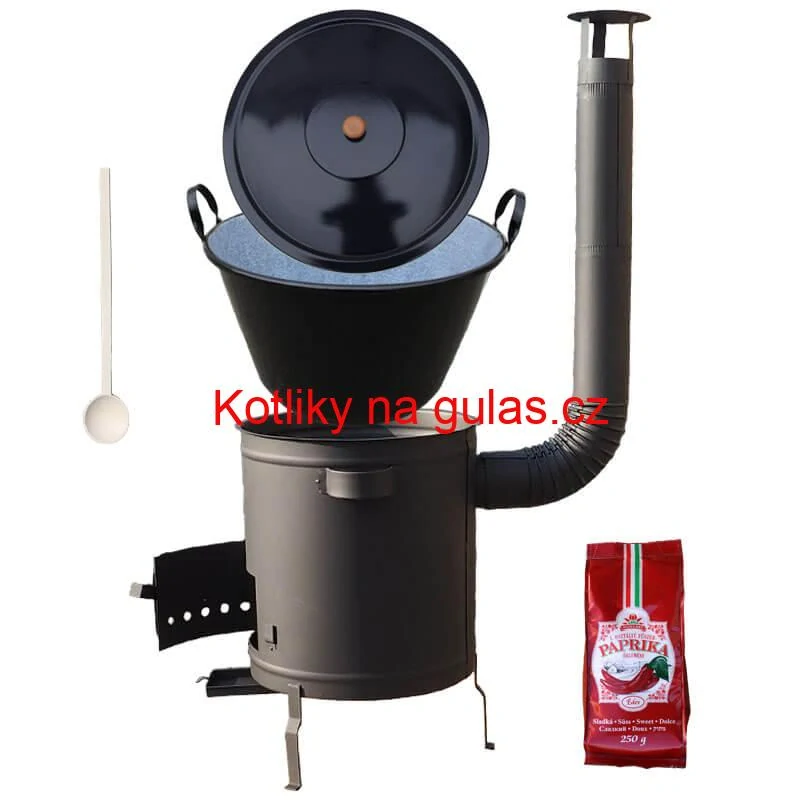 Smaltovaný kotel 60 L + silná kovová kotlina 53 cm (2 mm) STRONG PLUS 600 + sladká paprika 250 g
