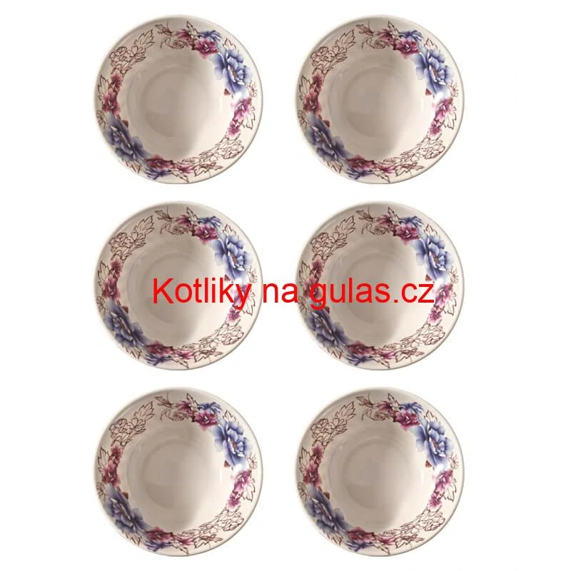 Plastová miska s květinovým vzorem (750 ml) – nyní v sadě 6 kusů!