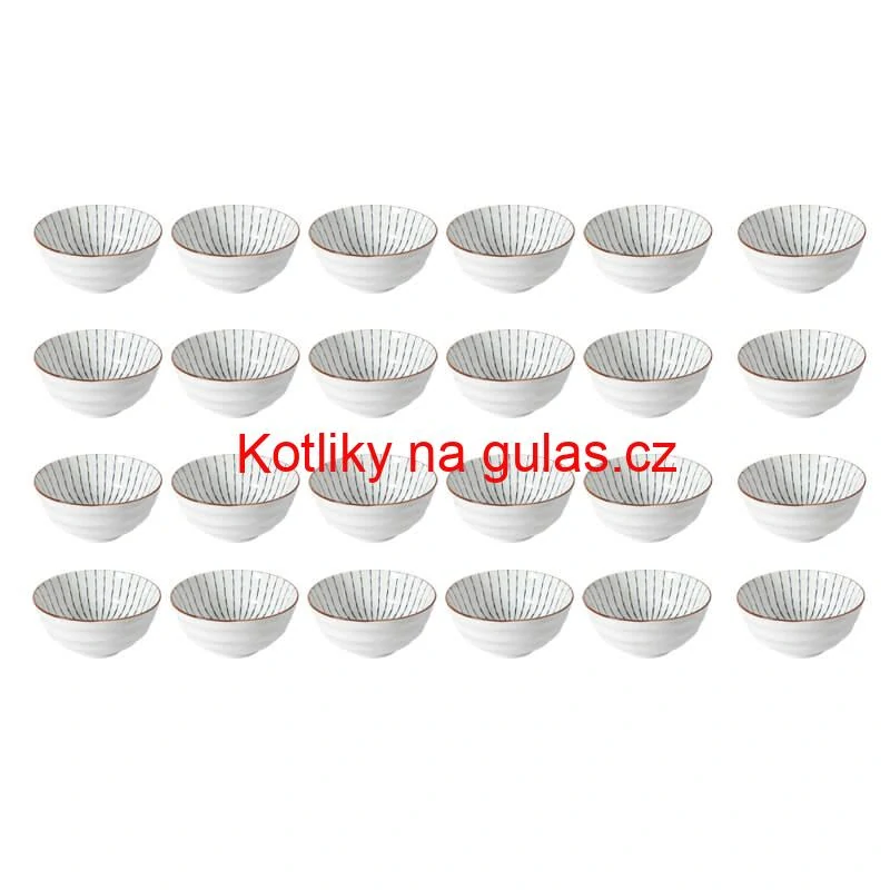Sada 24 ks velkých keramických misek na guláš a polévky, 1 litr