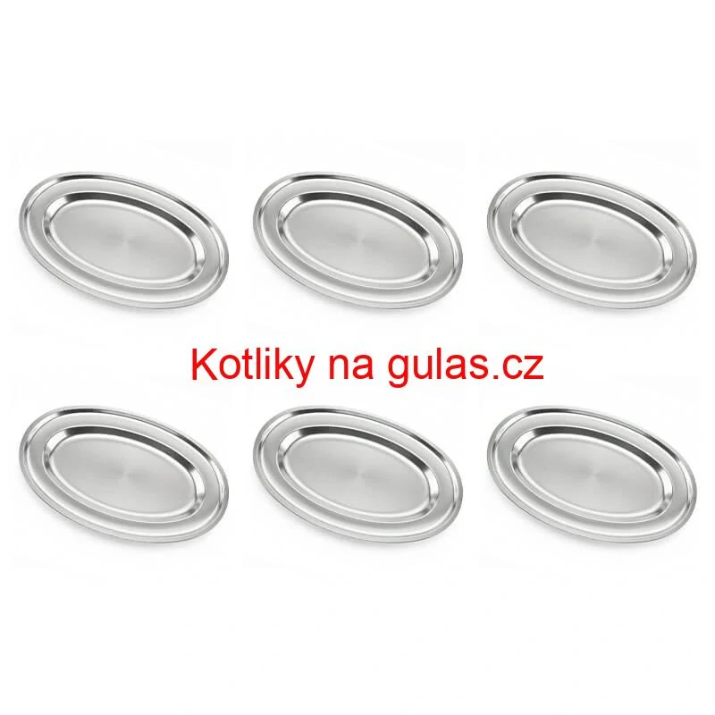 Nerezové podnosy pro catering - set 6 ks (45,5cm) - Servíruj s jistotou a stylem