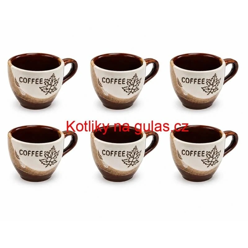 Sada keramických hrnků na kávu 100 ml 6 ks