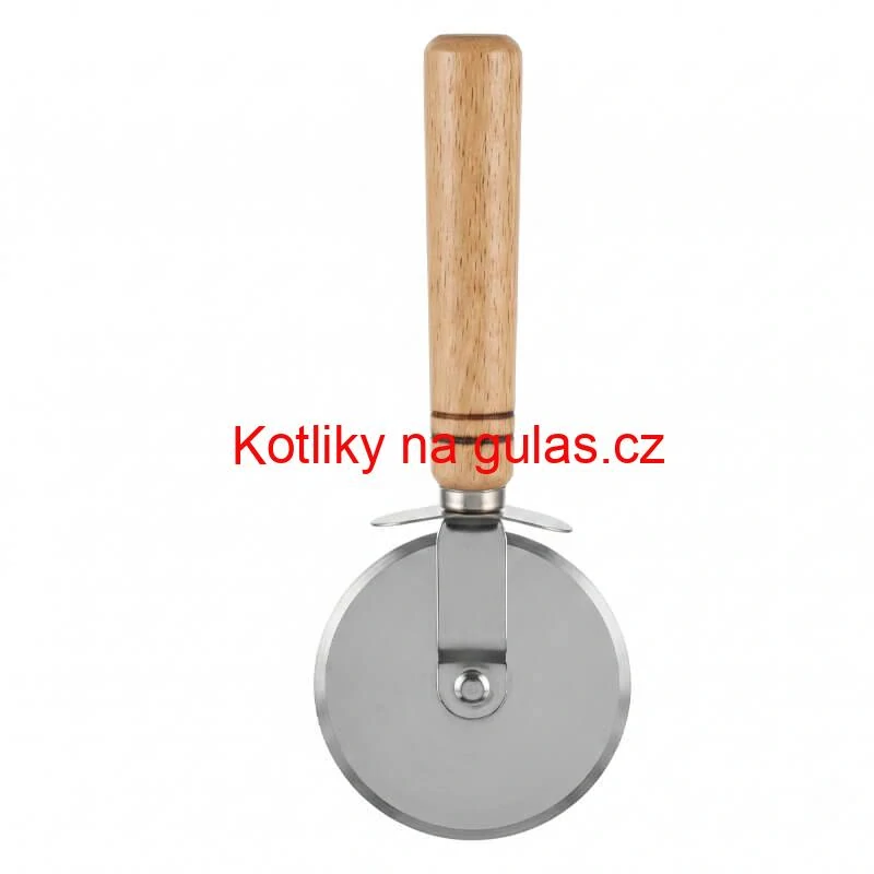 Kráječ na pizzu s dřevěnou rukojetí 22 cm