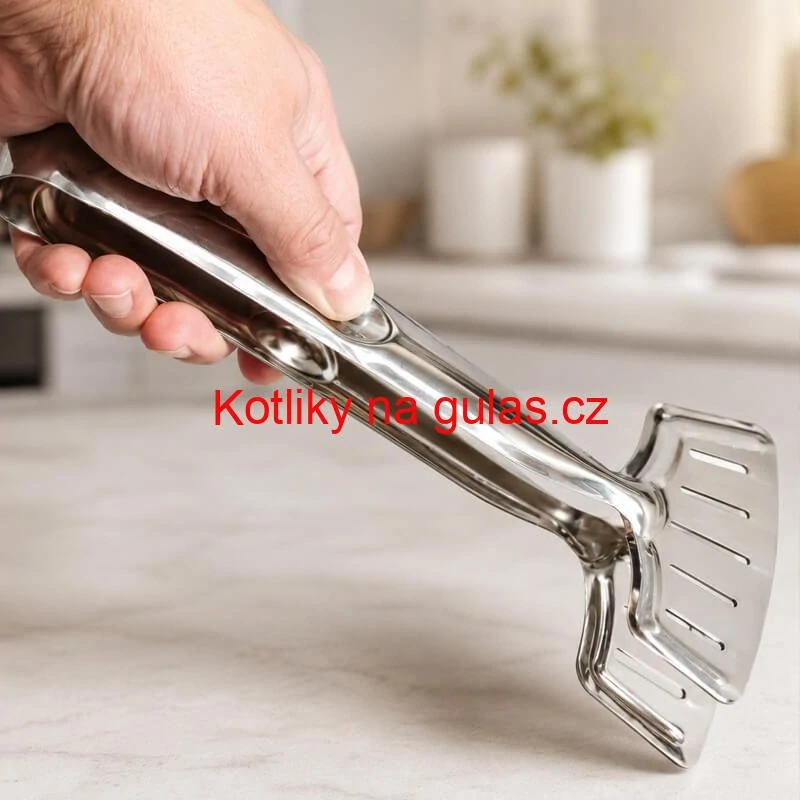 Nerezové kleště na rybu – kuchyňská obracečka 2 v 1, 28 cm