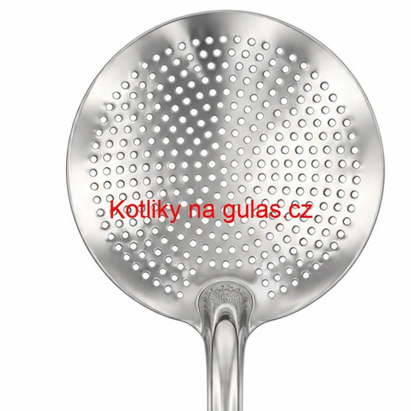 Nerezová děrovaná naběračka – sítko 19 cm, 48 cm