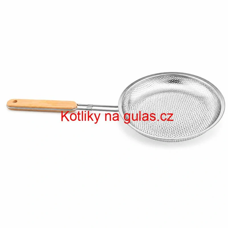 Hliníkové sítko 16 cm s dřevěnou rukojetí