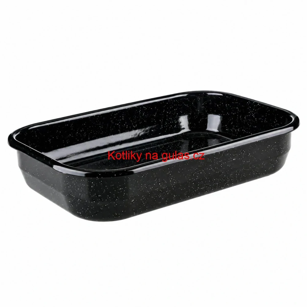 Smaltovaný pekáč černý 40 cm – 41,5 × 27 × 7,5 cm