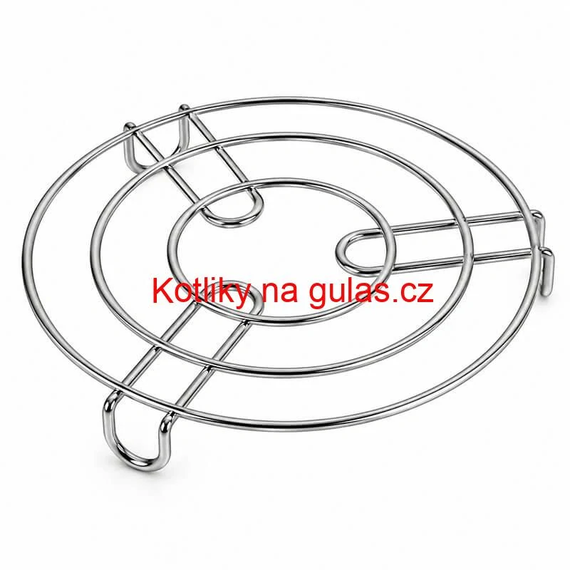 Kulatá nerezová podložka pod hrnec s průměrem 20 cm a výškou 2 cm