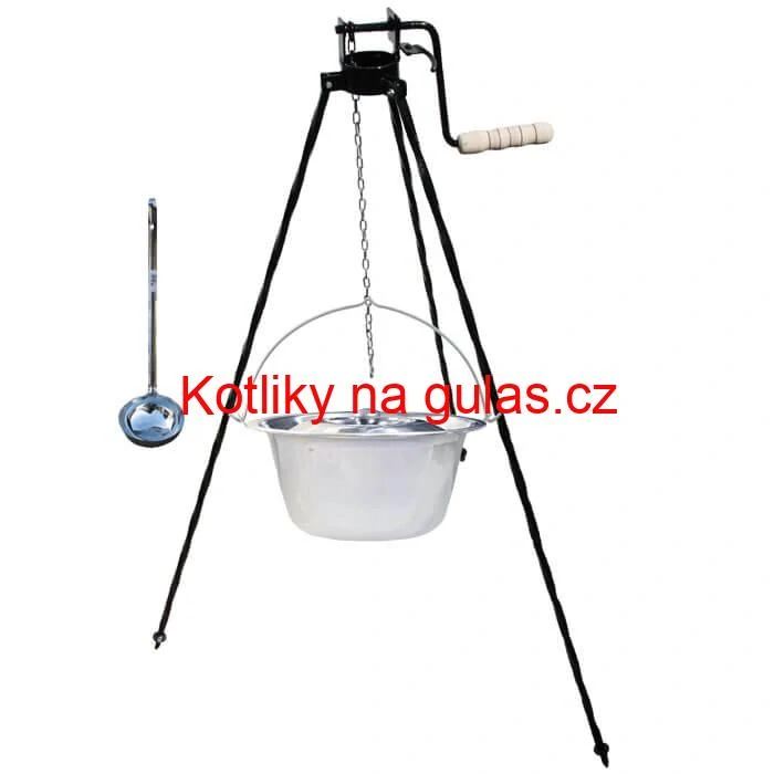 Nerezový kotlík 8 L + stojan s kladkou VAR
