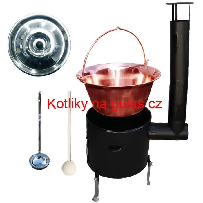 Měděný 20 L (1,2 mm) + smaltovaná kotlina 39 cm EXCLUSIVE