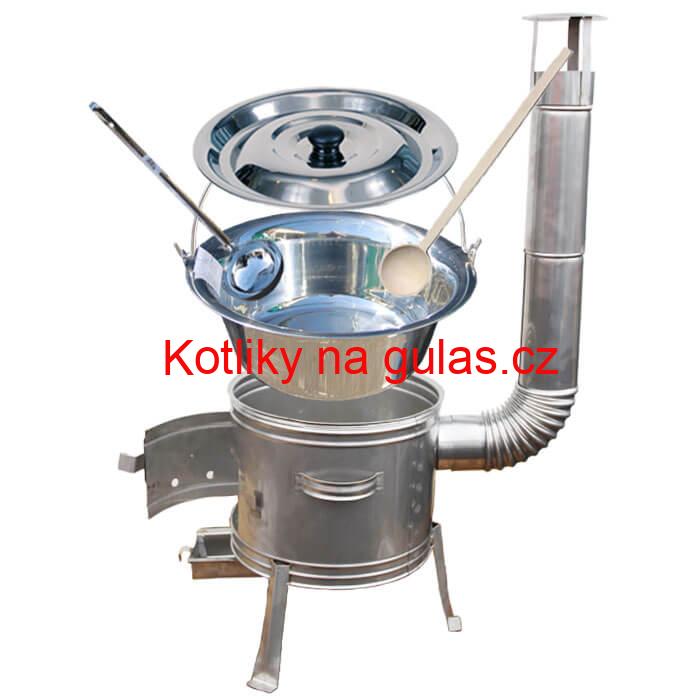 Nerezový kotlík 14 L + nerezová kotlina 36 cm TOPLUX