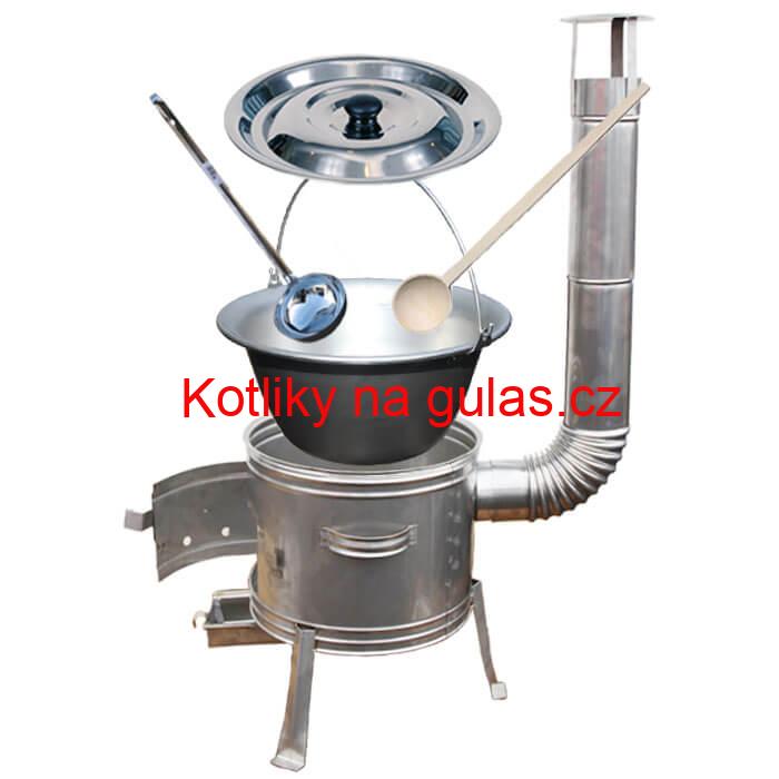 Nerezový kotlík 20 L (1,5 mm) + nerezová kotlina 42 cm TOPLUX
