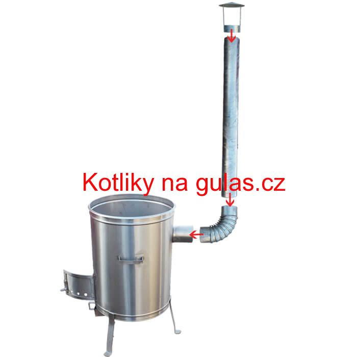 Nerezová kotlina 45 cm – Vysoká