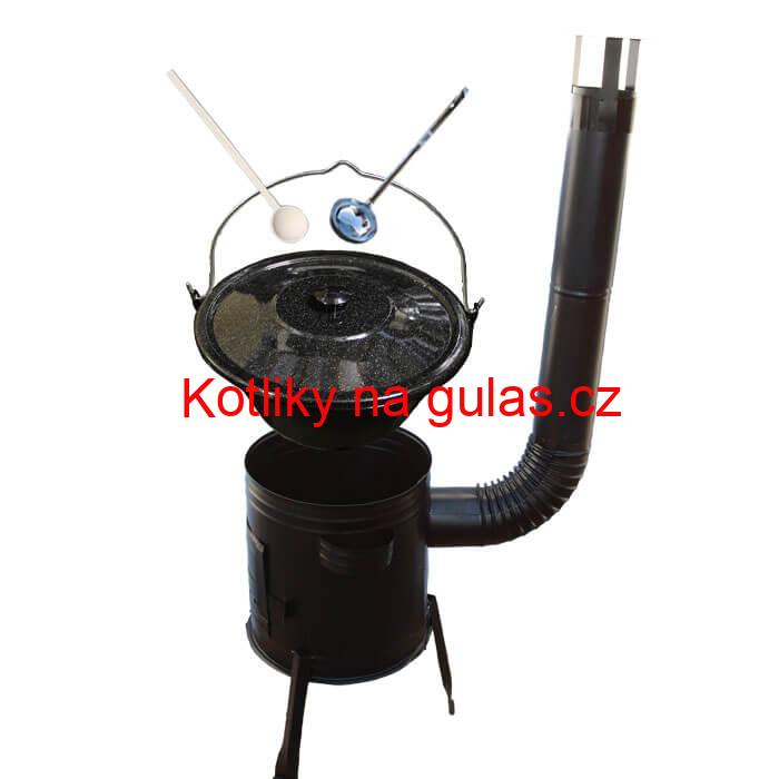 Smaltovaný kotlík 13 L (1,2 mm) + kovová kotlina 36 CLASSIC (KOV)