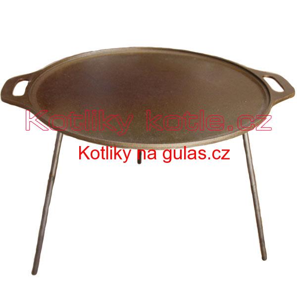 Litinová grilovací pánev s nožičkami