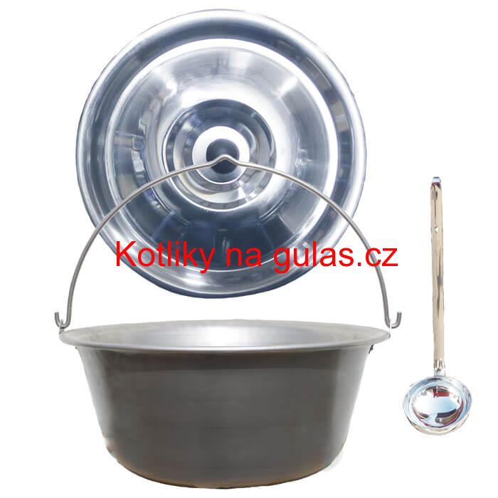 Nerezový kotlík 10 L (1,5 mm) + nerezová poklice