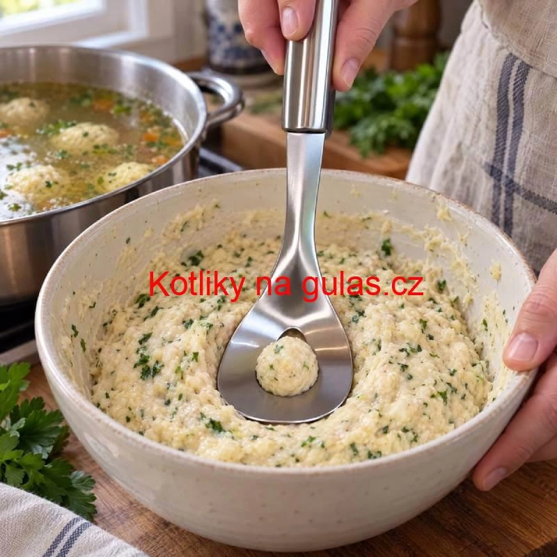 Nerezové tvořítko na masové kuličky, karbanátky a knedlíčky 18 cm