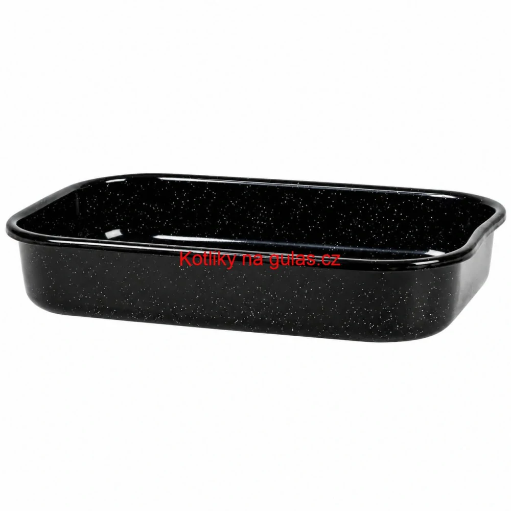 Smaltovaný pekáč černý 40 cm – 41,5 × 27 × 7,5 cm