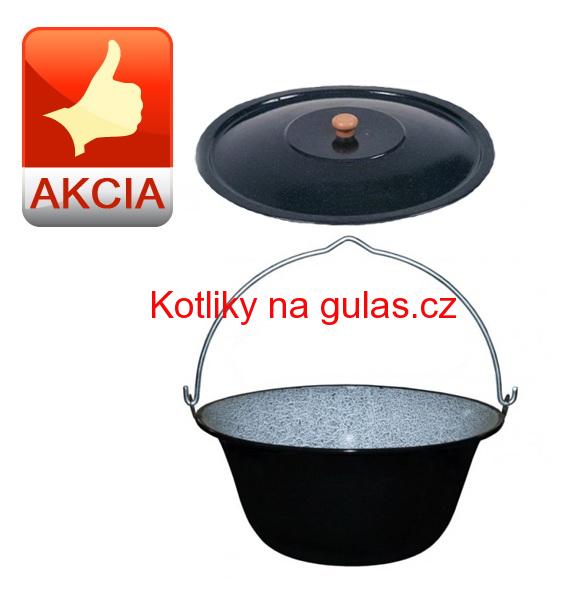 Smaltovaný kotlík 13 L + poklice